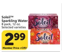 Vons Soleil TM Sparkling Water offer