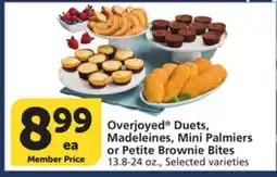 Vons Overjoyed Duets, Madeleines, Mini Palmiers or Petite Brownie Bites offer