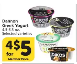Vons Dannon Greek Yogurt offer