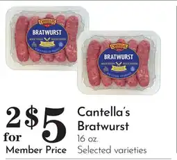 Pavilions Cantella's Bratwurst offer