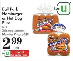 Pavilions Ball Park Hamburger or Hot Dog Buns offer