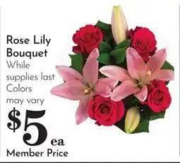 Pavilions Rose Lily Bouquet offer