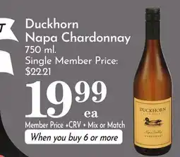 Pavilions Duckhorn Napa Chardonnay offer