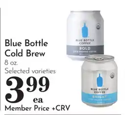 Pavilions Blue Bottle Cold Brew offer