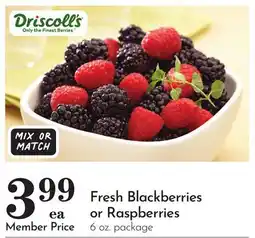 Pavilions Fresh Blackberries or Raspberries offer
