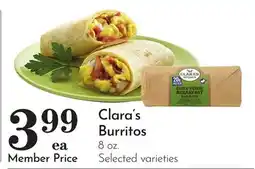 Pavilions Clara's Burritos offer