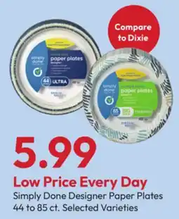 Stater Bros Simply Done Designer Paper Plates offer