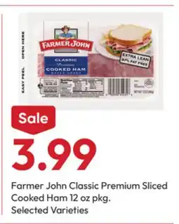 Stater Bros Farmer John Classic Premium Sliced Cooked Ham offer