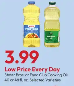 Stater Bros Stater Bros. or Food Club Cooking Oil offer