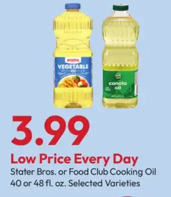 Stater Bros Stater Bros. or Food Club Cooking Oil offer