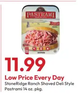 Stater Bros StoneRidge Ranch Shaved Deli Style Pastrami offer