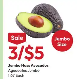 Stater Bros Jumbo Hass Avocados offer
