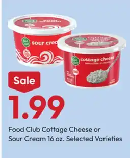 Stater Bros Food Club Cottage Cheese or Sour Cream offer