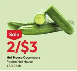 Stater Bros Hot House Cucumbers offer
