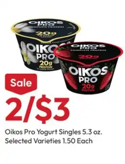 Stater Bros Oikos Pro Yogurt Singles offer