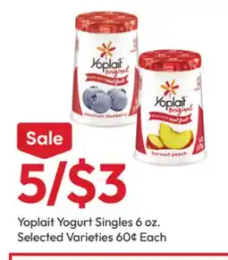 Stater Bros Yoplait Yogurt Singles offer