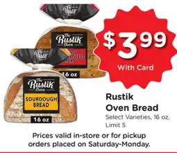 Ralphs Rustik Oven Bread offer