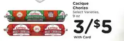 Ralphs Cacique Chorizo offer