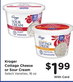 Ralphs Kroger Cottage Cheese or Sour Cream offer