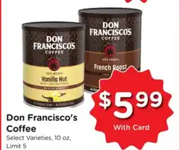 Ralphs Don Francisco's Coffee offer