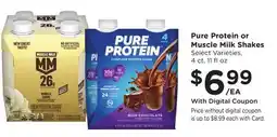 Ralphs Pure Protein or Muscle Milk Shakes offer