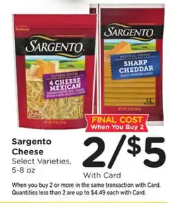 Ralphs Sargento Cheese offer