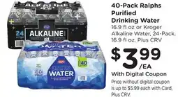 Ralphs 40-Pack Ralphs Purified Drinking Water offer