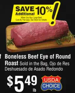 Smart & Final Boneless Beef Eye of Round Roast offer