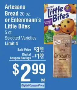 Smart & Final Artesano Bread or Entenmann's Little Bites offer