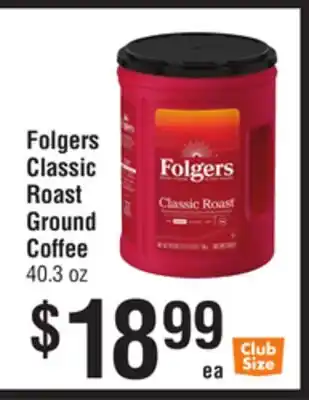 Smart & Final Folgers Classic Roast Ground Coffee offer