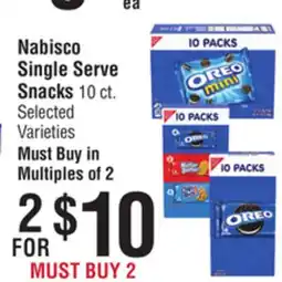 Smart & Final Nabisco Single Serve Snacks offer