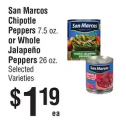 Smart & Final San Marcos Chipotle Peppers or Whole Jalapeño Peppers offer