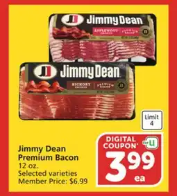 Albertsons Jimmy Dean Premium Bacon offer