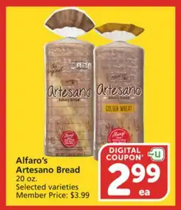 Albertsons Alfaro's Artesano Bread offer
