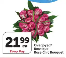 Albertsons Overjoyed Boutique Rose Chic Bouquet offer