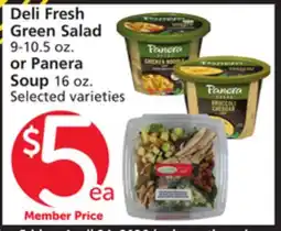 Albertsons Deli Fresh Green Salad 9-10.5 oz. or Panera Soup 16 oz offer