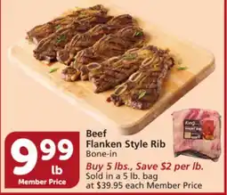 Albertsons Beef Flanken Style Rib offer