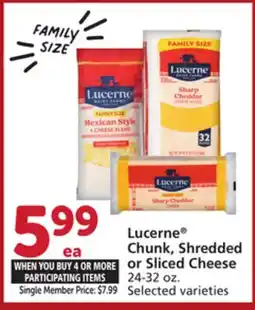 Albertsons Lucerne Chunk, Shredded or Sliced Cheese offer