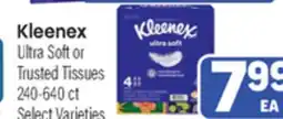 Tony’s Fresh Market Kleenex Ultra Soft or Trusted Tissues offer