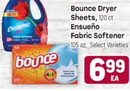 Tony’s Fresh Market Bounce Dryer Sheets, 120 ct Ensueño Fabric Softener 105 oz offer