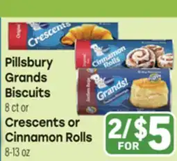 Tony’s Fresh Market Pillsbury Grands Biscuits 8 ct or Crescents or Cinnamon Rolls offer