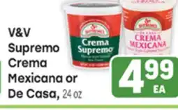 Tony’s Fresh Market V&V Supremo Crema Mexicana or De Casa offer