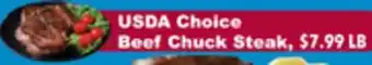 Tony’s Fresh Market USDA Choice Beef Chuck Steak offer