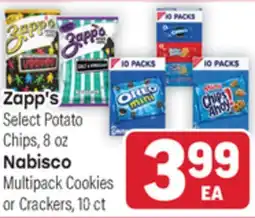 Tony’s Fresh Market Zapp's Select Potato Chips, 8 oz Nabisco Multipack Cookies or Crackers, 10 ct offer