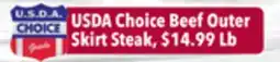 Tony’s Fresh Market USDA Choice Beef Outer Skirt Steak offer