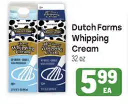 Tony’s Fresh Market Dutch Farms Whipping Cream offer