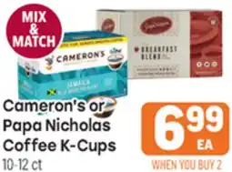Tony’s Fresh Market Cameron's or Papa Nicholas Coffee K-Cups offer