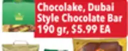 Tony’s Fresh Market Chocolake, Dubai Style Chocolate Bar offer
