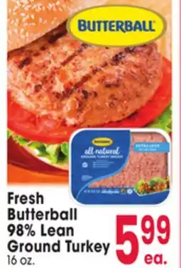 Jewel-Osco Fresh Butterball 98% Lean Ground Turkey offer