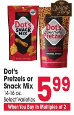 Jewel-Osco Dot's Pretzels or Snack Mix offer